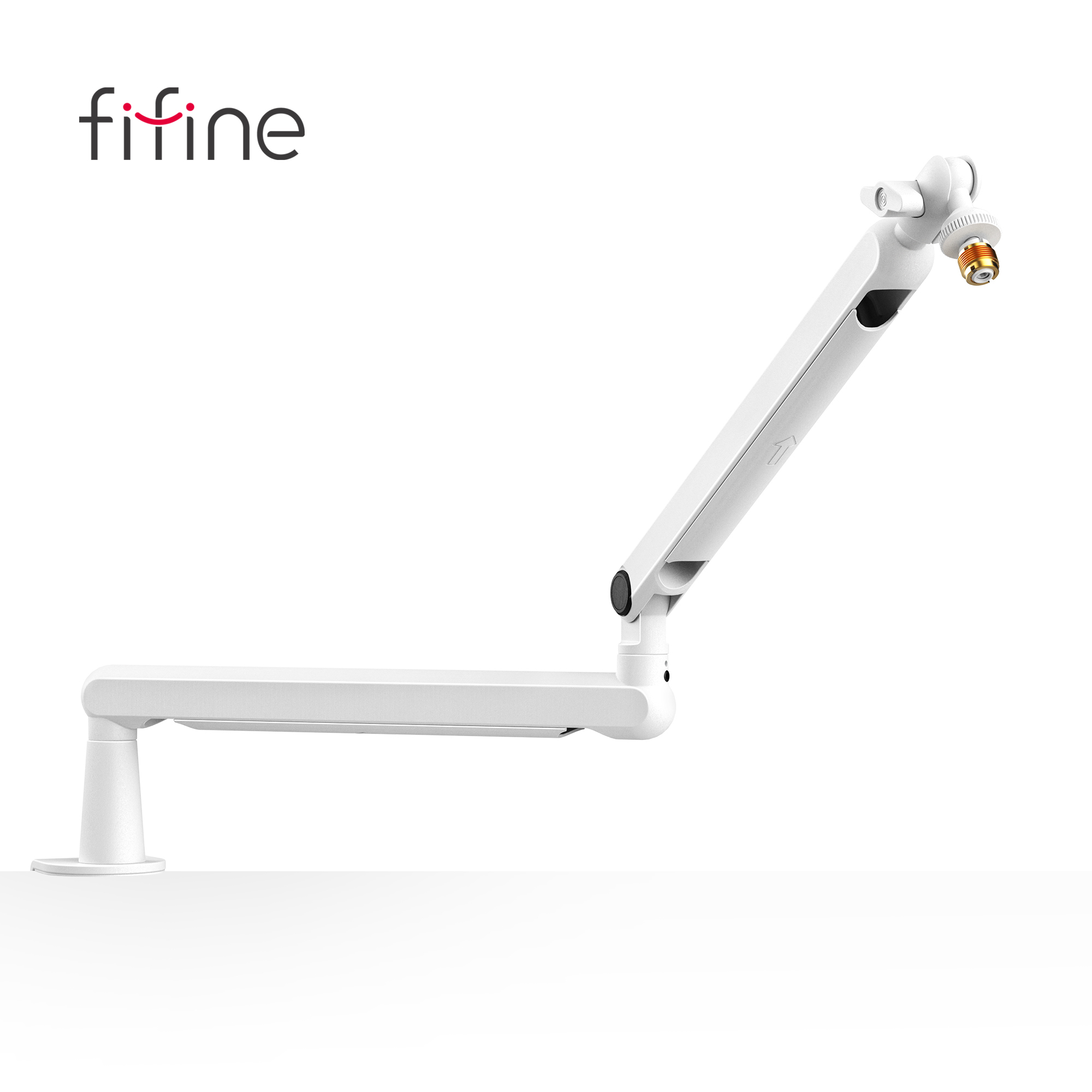 Gaming Desk With Hutch - FIFINE Microphone Boom Arm, Adjustable Low