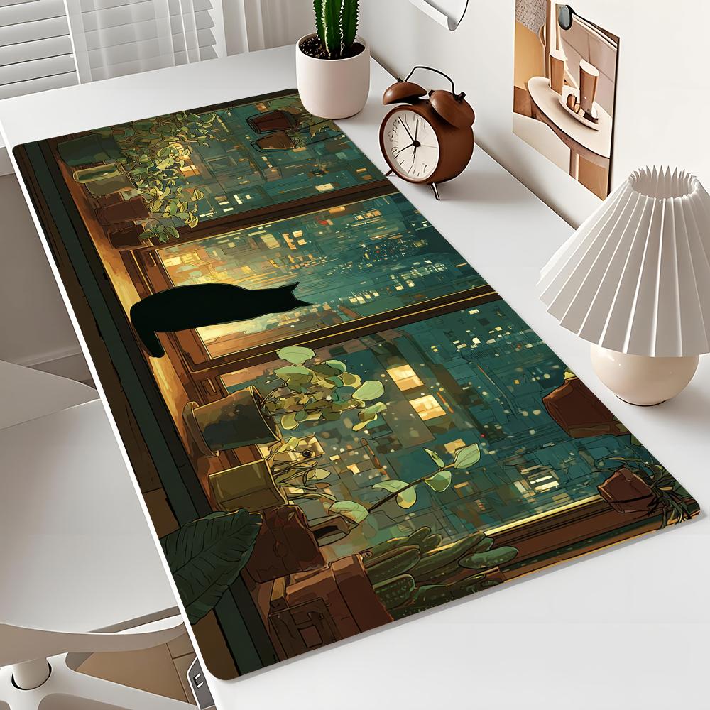 Office Furniture Brand - Cartoon-Style Cute Cat Pattern Design Large