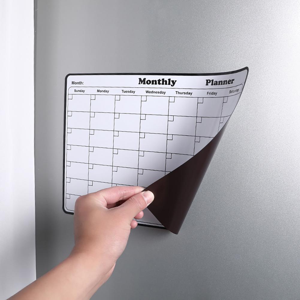 Magnetic Whiteboard Calendar - Reusable Monthly Calendar & Weekly Planner