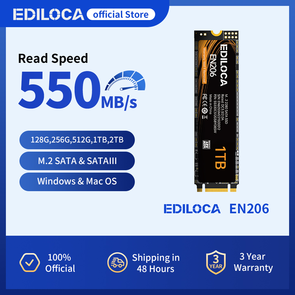 Work Office Furniture - Ediloca EN206 SSD SATA 256GB 512GB