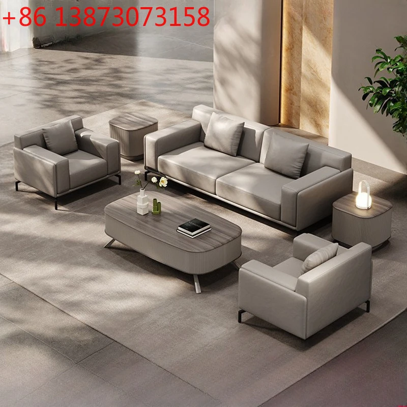 Office Furniture First - Leather office sofa combination reception area
