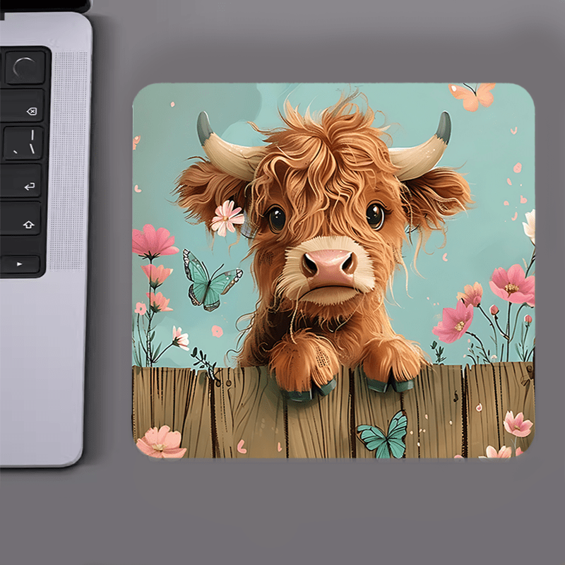 Office Furniture Brand - Brand Cute Highland Cow Mouse Pad