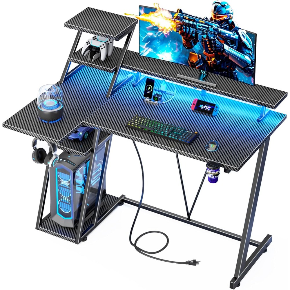 Gaming Desk With Hutch - Premium 39 Inch Gaming Desk with