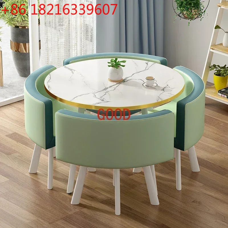 Office Furniture Center - TAO Poker Marble Dining Tables Set