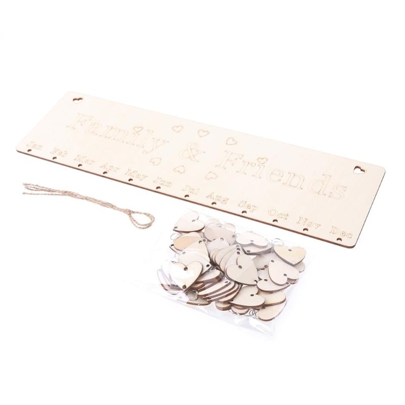 Wooden Calendar Birthday Remin - Magnetic Whiteboard Calendar ulasan dan harga