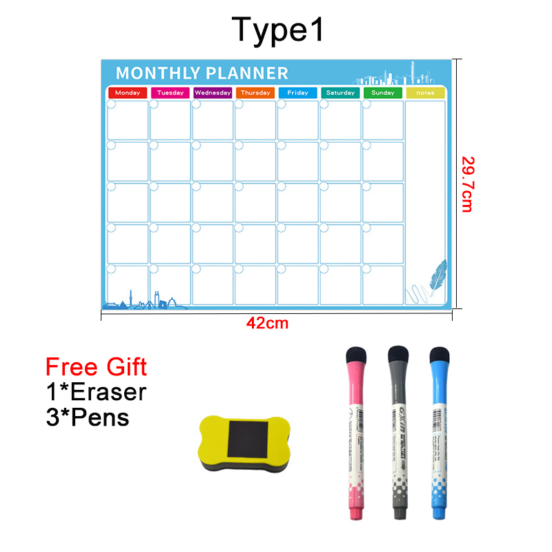 A3 Dry Erase Magnetic Monthly  - Magnetic Whiteboard Calendar ulasan dan harga