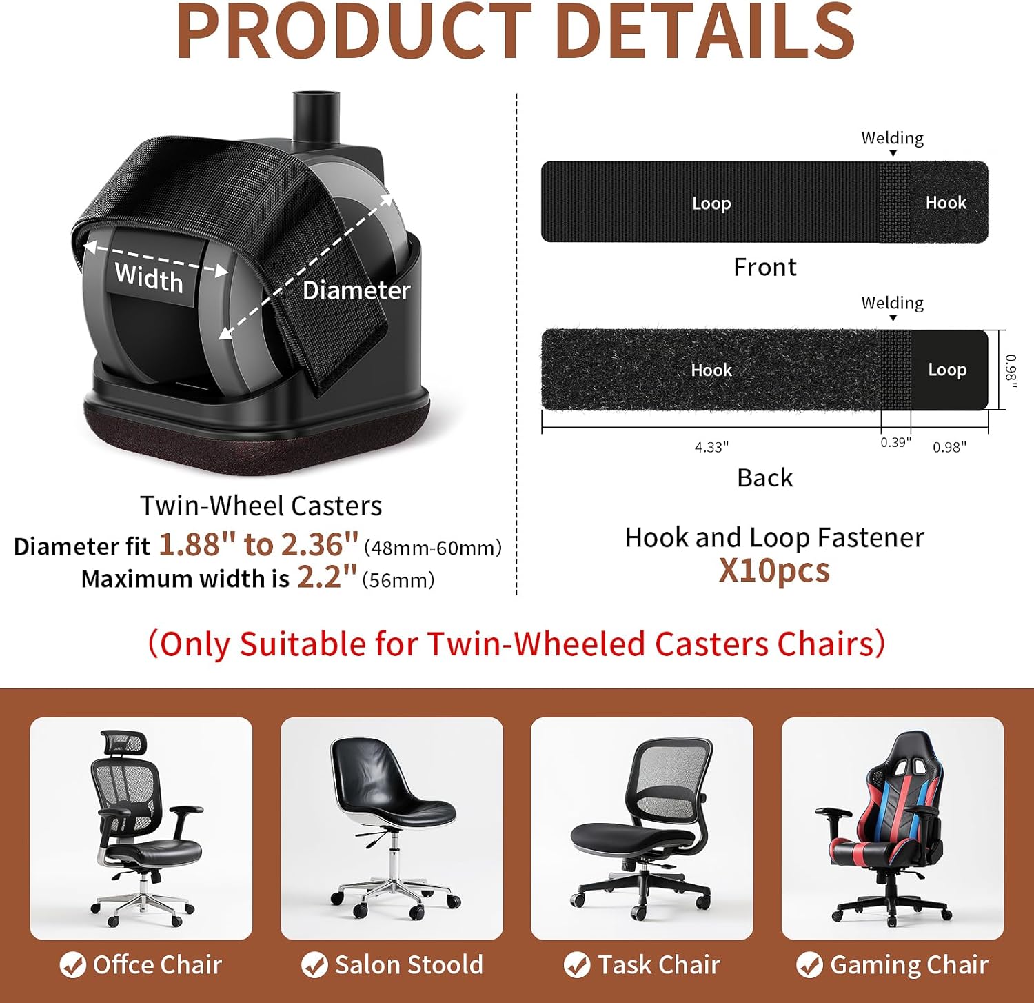 5PCS Chair Leg Protectors Offi - Work Office Furniture ulasan dan harga