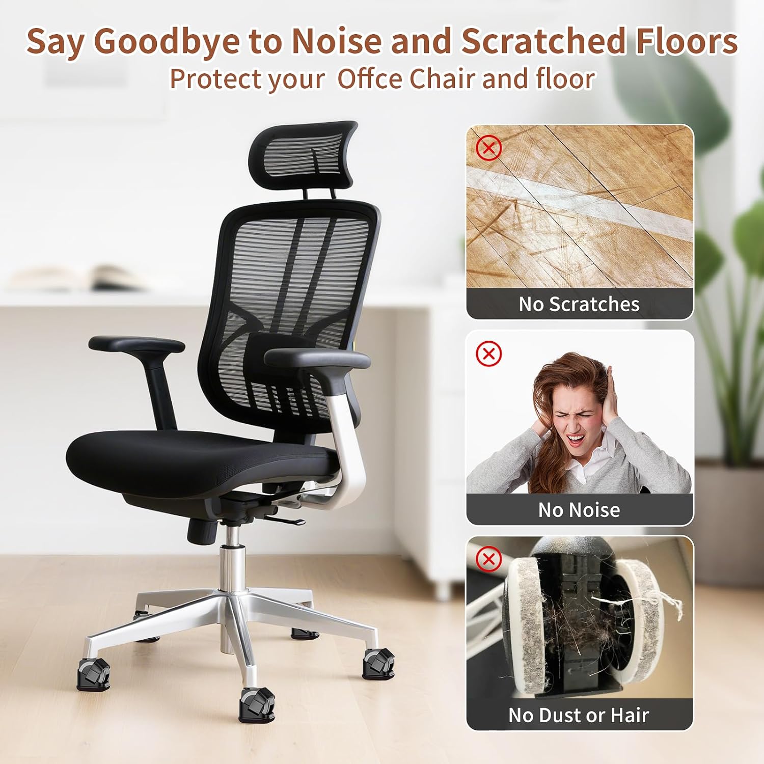 5PCS Chair Leg Protectors Offi - Work Office Furniture ulasan dan harga