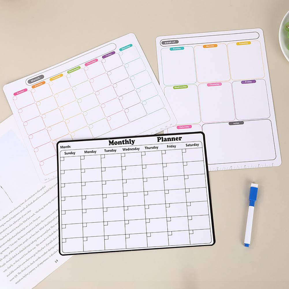 Reusable Monthly Calendar & We - Magnetic Whiteboard Calendar ulasan dan harga