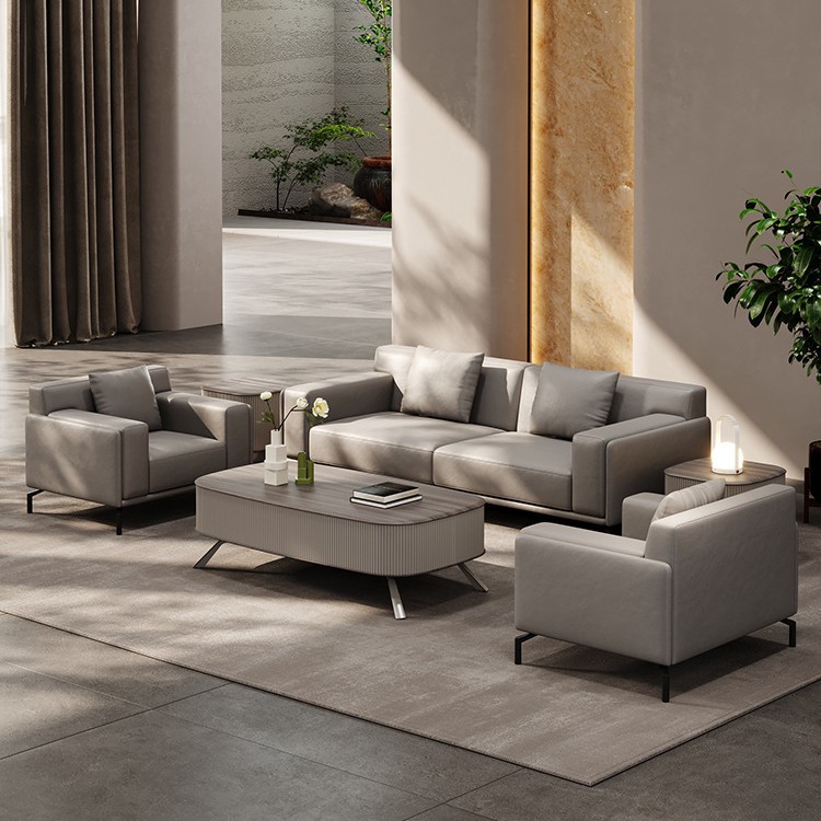 Leather office sofa combinatio - Office Furniture First ulasan dan harga