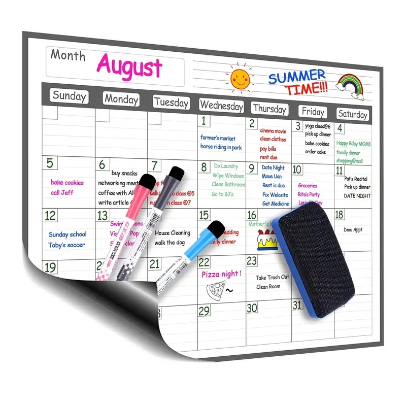 1 Set Magnetic Refrigerator Dr - Magnetic Whiteboard Calendar ulasan dan harga