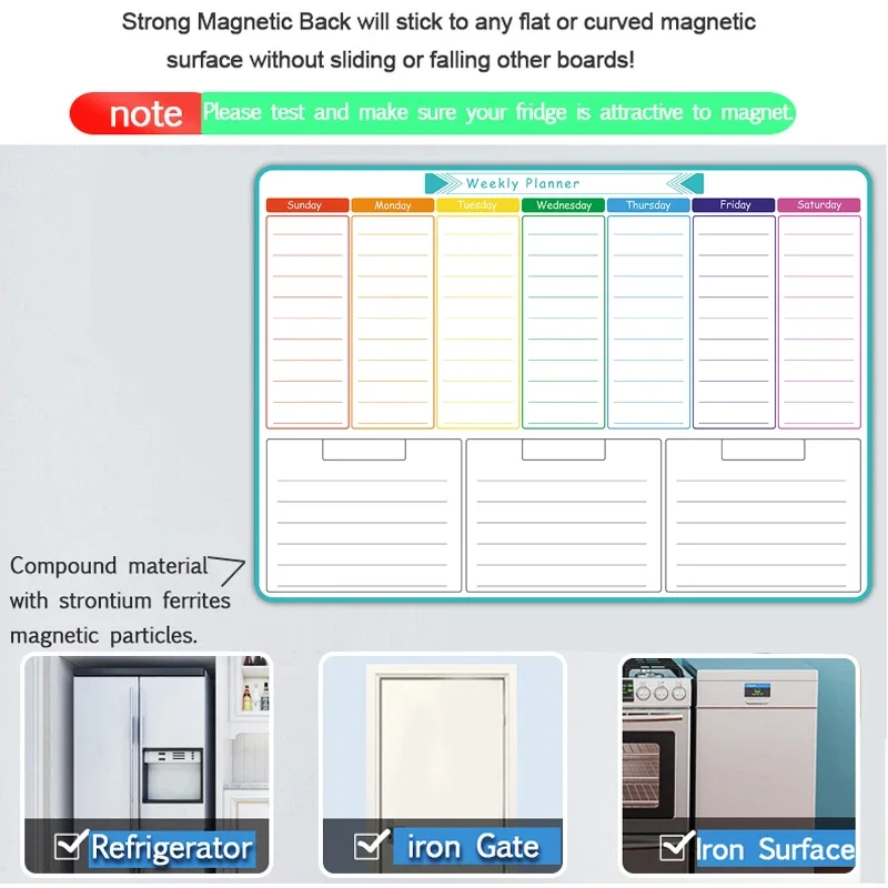 A3 Size Magnetic Weekly &month - Magnetic Whiteboard Calendar ulasan dan harga