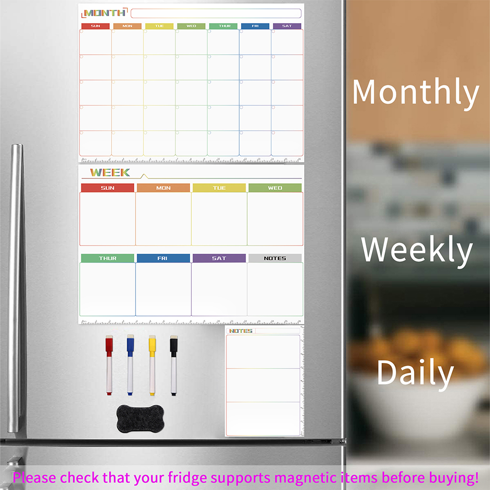 Magnetic Dry Erase Board Reusa - Magnetic Whiteboard Calendar ulasan dan harga