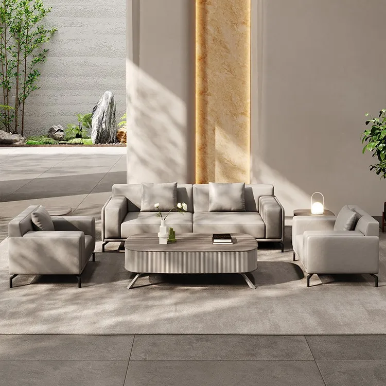 Leather office sofa combinatio - Office Furniture First ulasan dan harga