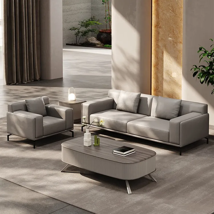 Leather office sofa combinatio - Office Furniture First ulasan dan harga