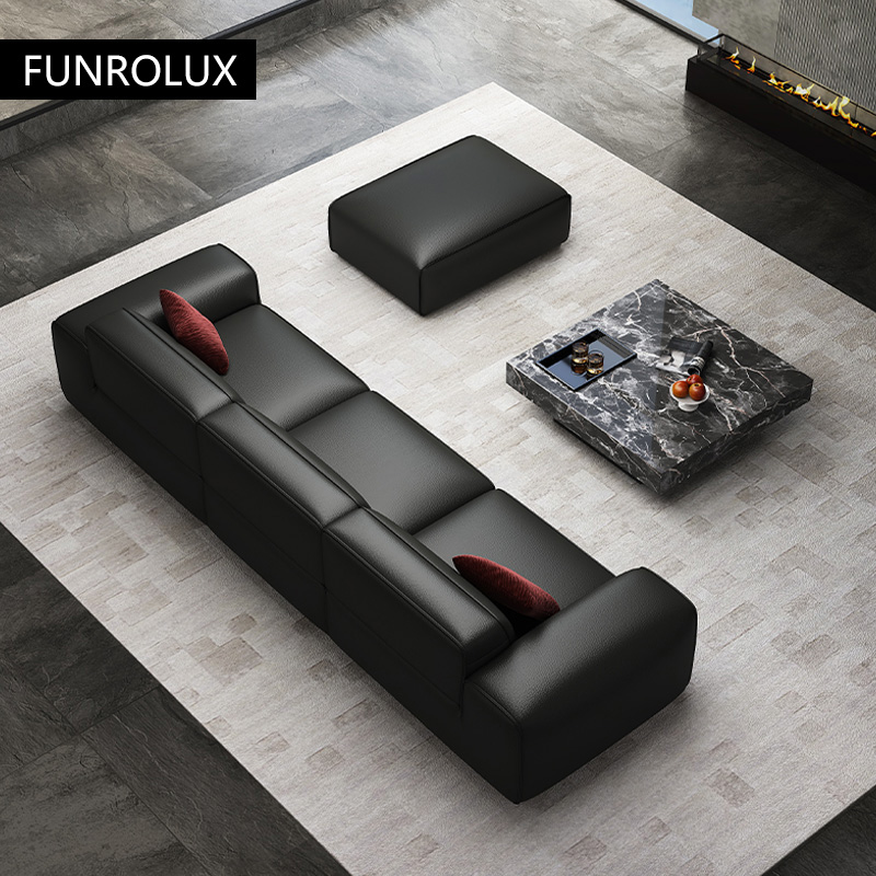 Big Black Cow Leather Sofa Off - Office Furniture First ulasan dan harga