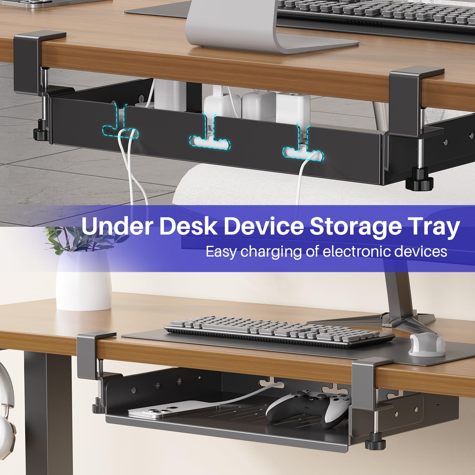 No Drill Under Desk Laptop Mou - Gaming Desk With Hutch ulasan dan harga