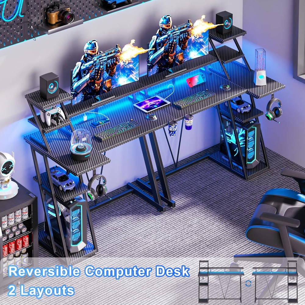Premium 39 Inch Gaming Desk wi - Gaming Desk With Hutch ulasan dan harga