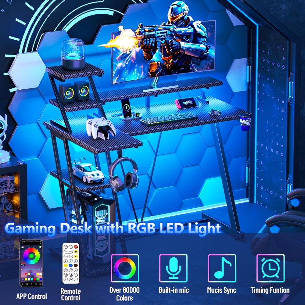 Premium 39 Inch Gaming Desk wi - Gaming Desk With Hutch ulasan dan harga