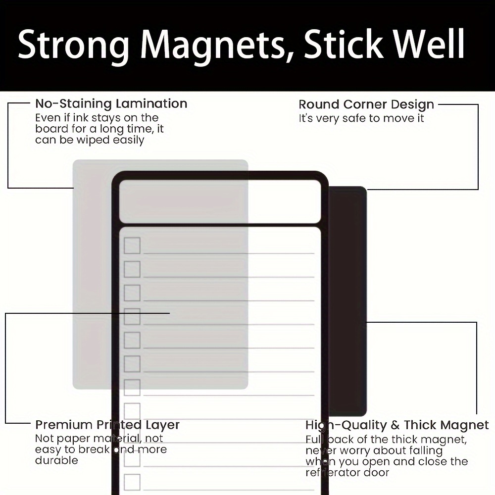 4pcs Magnetic Dry Erase List B - Magnetic Whiteboard Calendar ulasan dan harga