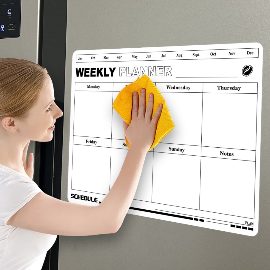 Erasable Week Plan Schedule Ca - Magnetic Whiteboard Calendar ulasan dan harga