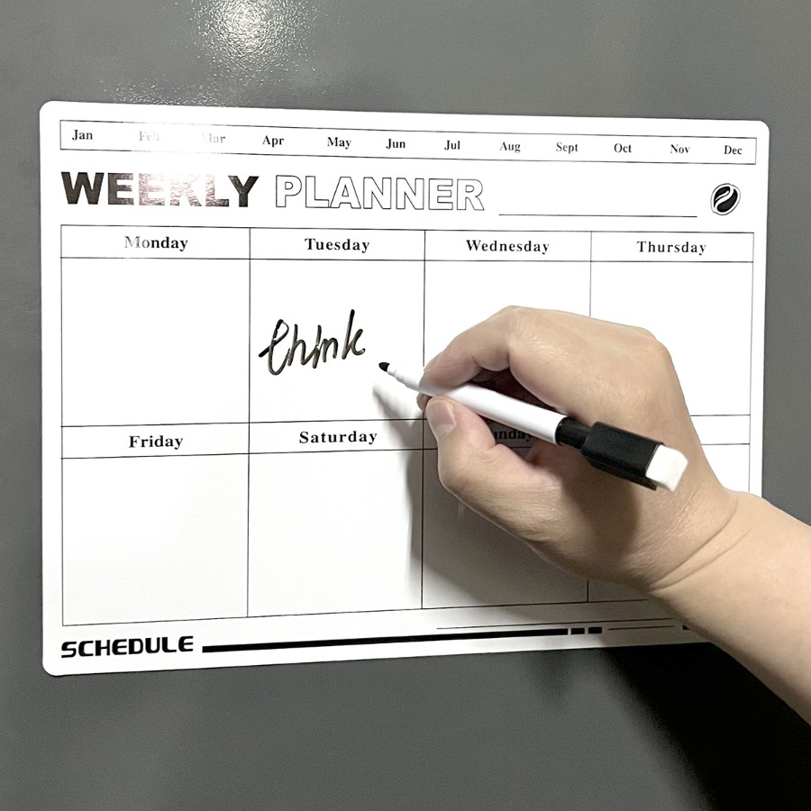 Erasable Week Plan Schedule Ca - Magnetic Whiteboard Calendar ulasan dan harga