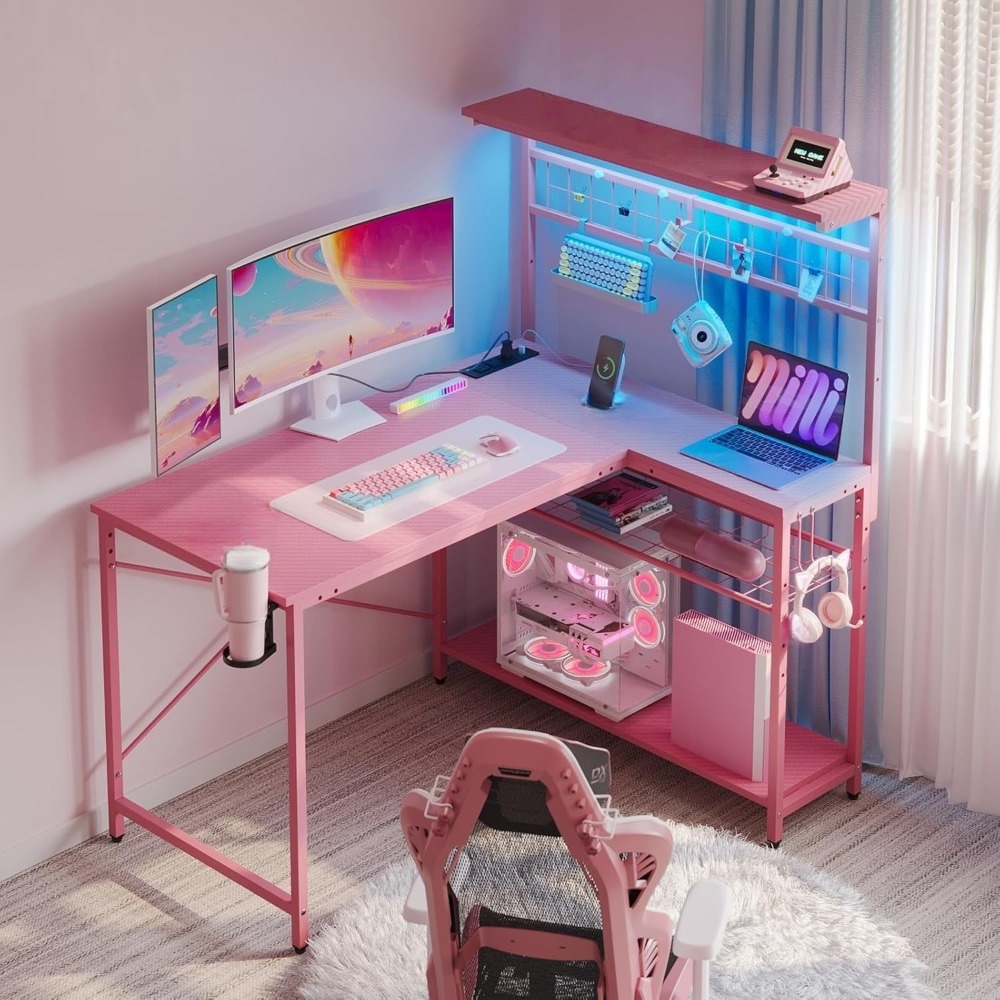 42 L Gaming Desk,Computer Desk - Gaming Desk With Hutch ulasan dan harga