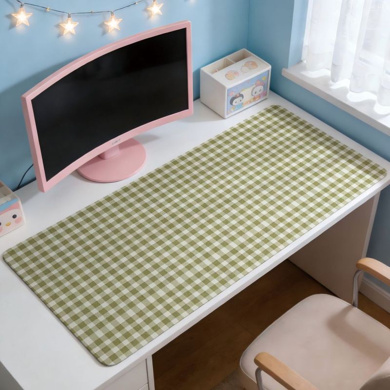 Olive Green Check Design Mouse - Office Furniture Brand ulasan dan harga