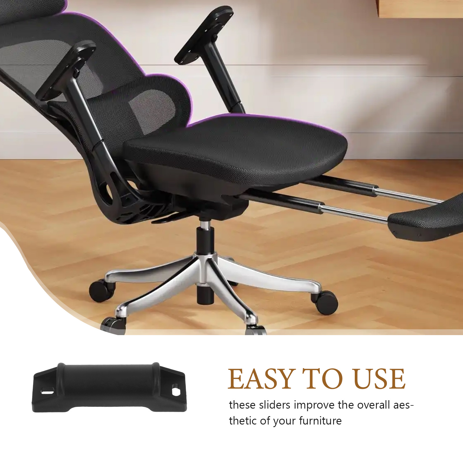 4pcs Footrest Sliders For Gami - Gaming Desk With Hutch ulasan dan harga
