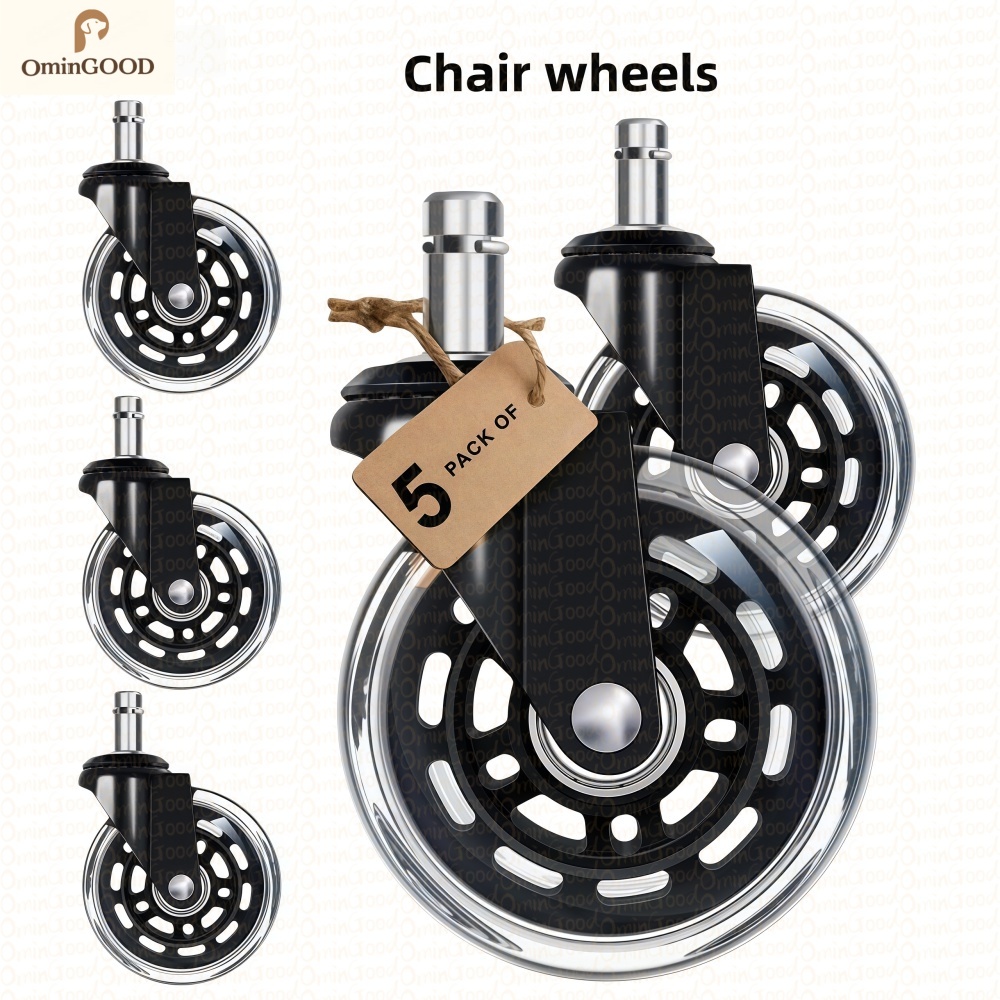 5PCS 3 Inch Silent Swivel Rubb - Gaming Desk With Hutch ulasan dan harga