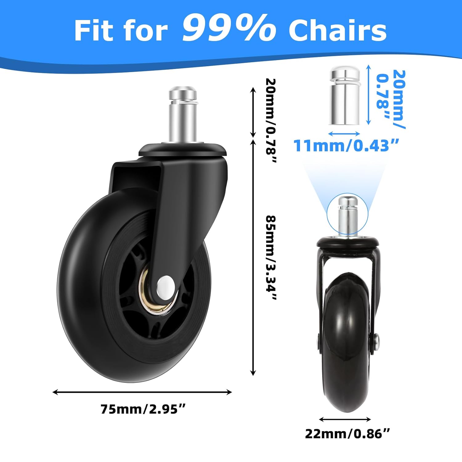 Office Chair Wheels Replacemen - Gaming Desk With Hutch ulasan dan harga