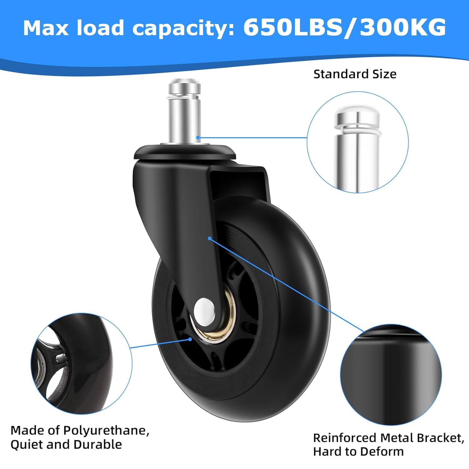 Office Chair Wheels Replacemen - Gaming Desk With Hutch ulasan dan harga