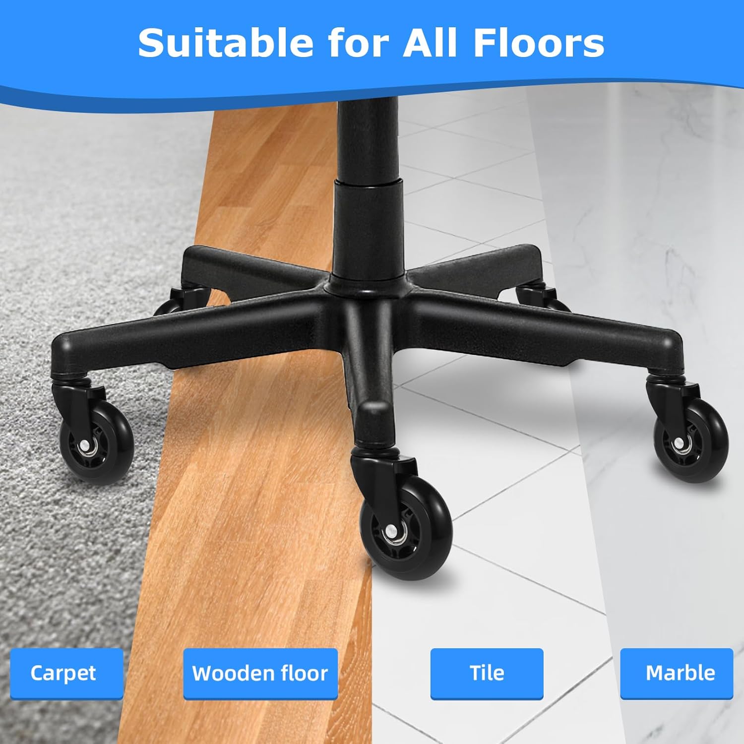 Office Chair Wheels Replacemen - Gaming Desk With Hutch ulasan dan harga